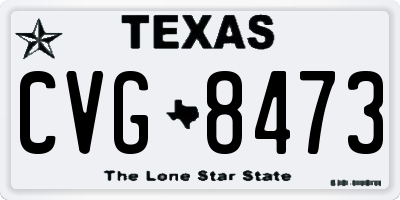 TX license plate CVG8473