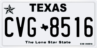 TX license plate CVG8516