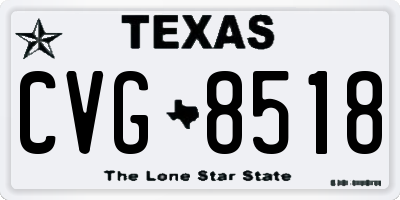 TX license plate CVG8518