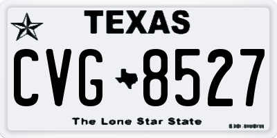 TX license plate CVG8527