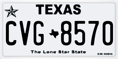 TX license plate CVG8570