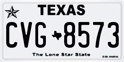 TX license plate CVG8573