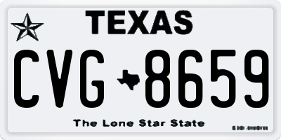 TX license plate CVG8659