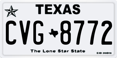 TX license plate CVG8772