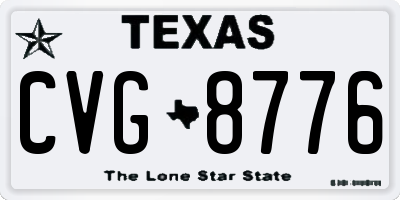TX license plate CVG8776