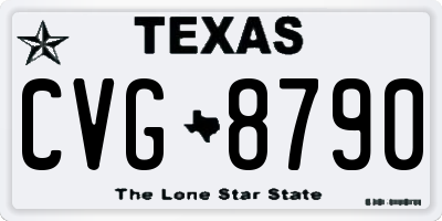 TX license plate CVG8790