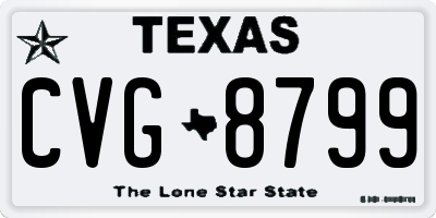 TX license plate CVG8799