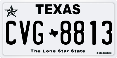 TX license plate CVG8813