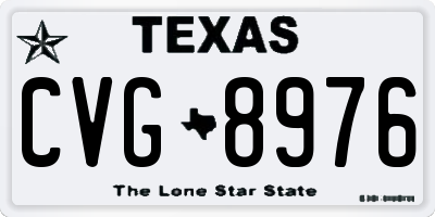 TX license plate CVG8976