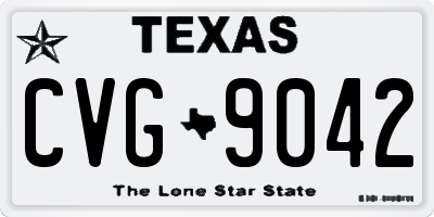 TX license plate CVG9042