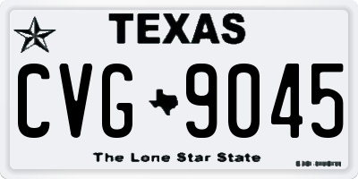 TX license plate CVG9045