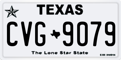 TX license plate CVG9079