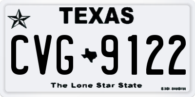 TX license plate CVG9122