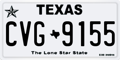 TX license plate CVG9155