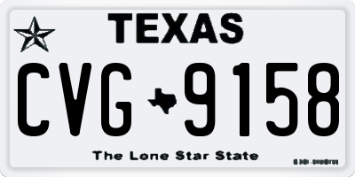 TX license plate CVG9158