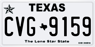 TX license plate CVG9159