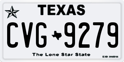 TX license plate CVG9279