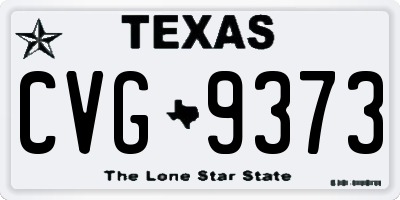 TX license plate CVG9373