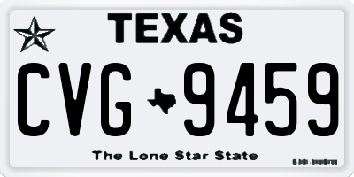 TX license plate CVG9459