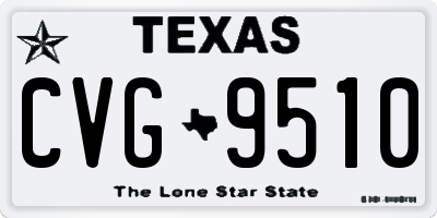 TX license plate CVG9510