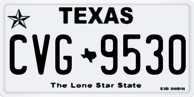 TX license plate CVG9530