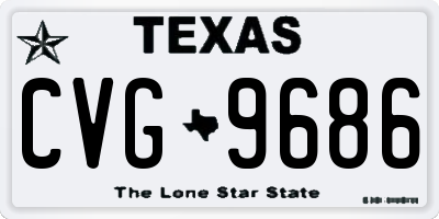 TX license plate CVG9686