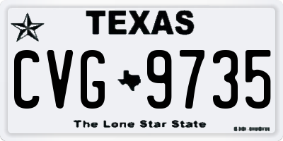 TX license plate CVG9735