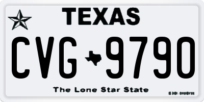 TX license plate CVG9790