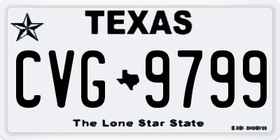 TX license plate CVG9799
