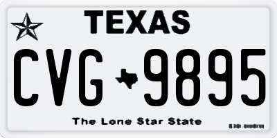 TX license plate CVG9895
