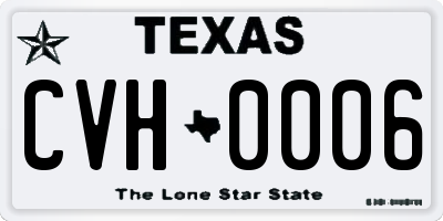 TX license plate CVH0006