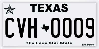 TX license plate CVH0009