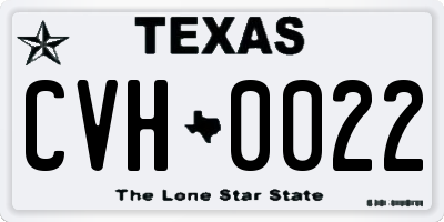 TX license plate CVH0022
