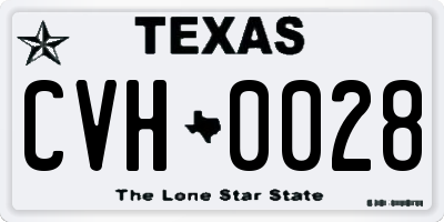 TX license plate CVH0028