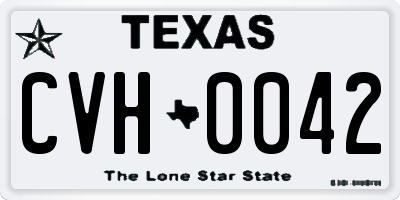 TX license plate CVH0042