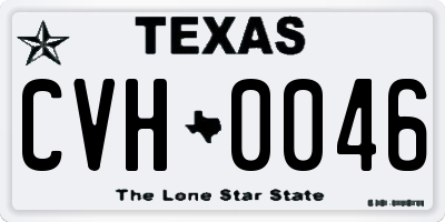 TX license plate CVH0046