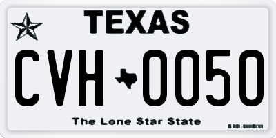 TX license plate CVH0050