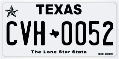 TX license plate CVH0052
