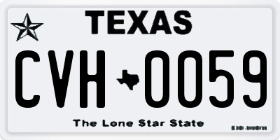 TX license plate CVH0059