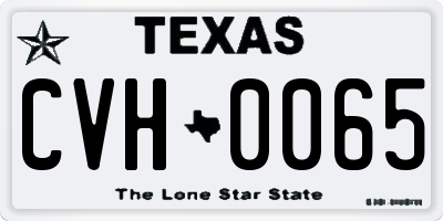 TX license plate CVH0065