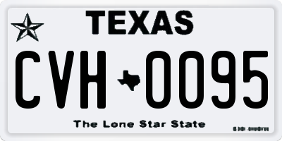 TX license plate CVH0095