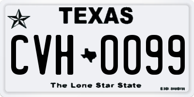 TX license plate CVH0099