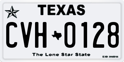 TX license plate CVH0128
