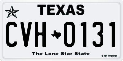 TX license plate CVH0131