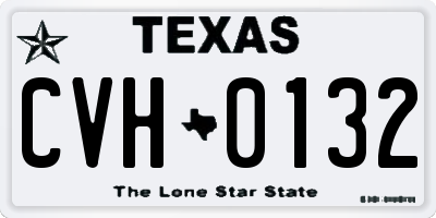 TX license plate CVH0132