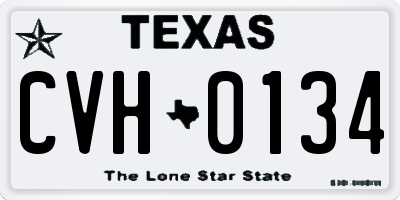 TX license plate CVH0134
