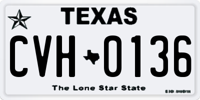 TX license plate CVH0136