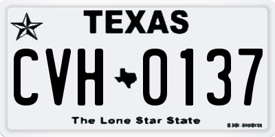 TX license plate CVH0137