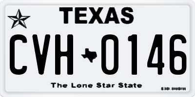 TX license plate CVH0146