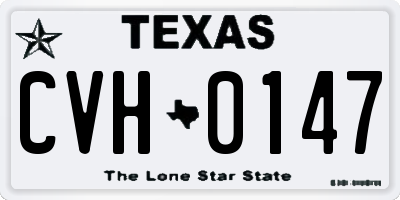 TX license plate CVH0147